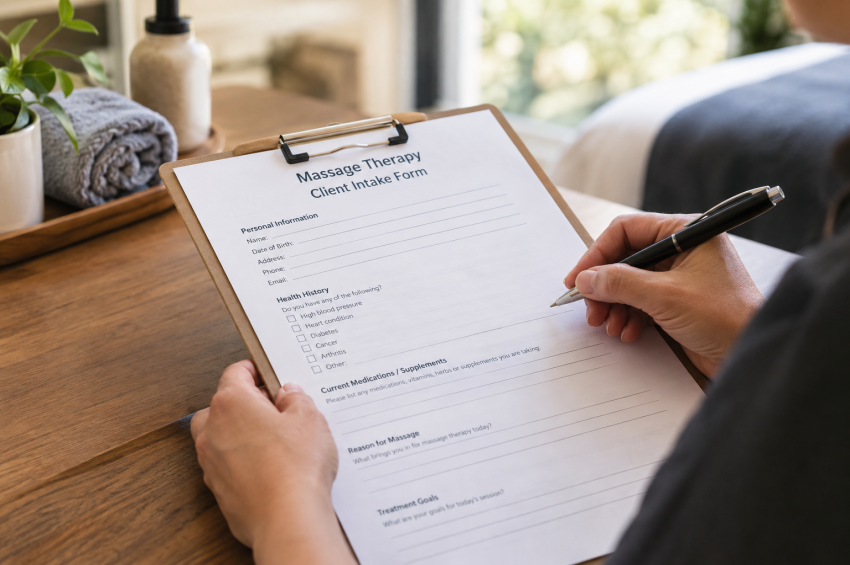 Massage Therapy Intake Forms: What Should You Ask New Clients?